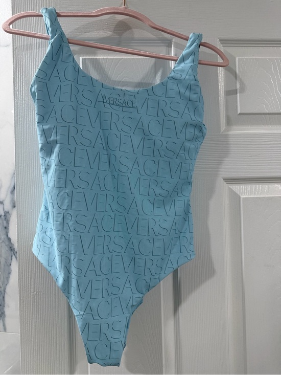 Versace Other - Versace Blue Embossed Logo One-Piece